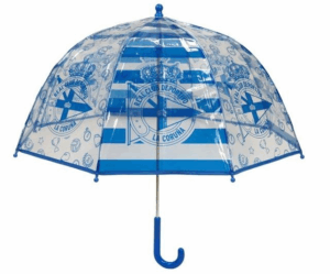DEPORTIVO A CORUÑA PARAGUAS BURBUJA TRANSPARENTE 48 CM MANUAL