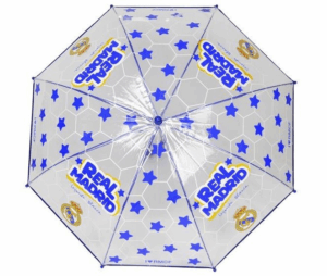 REAL MADRID PARAGUAS 48 CM TRANSPARENTE