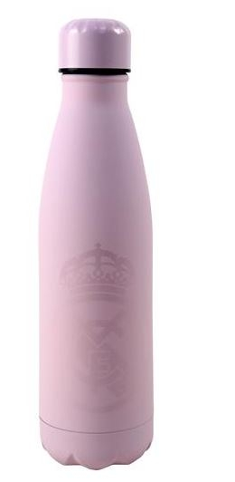 REAL MADRID BOTELLA RUBBERIZADA DOBLE PARED ROSA