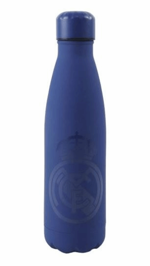 REAL MADRID BOTELLA RUBBERIZADA AZUL DOBLE CARA